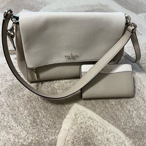 Kate Spade Cream and Tan Bag Set